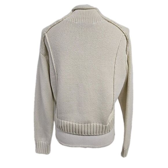 ZARA High Neck Pullover Knit Sweater Beige Women’s Size S - Picture 3 of 10